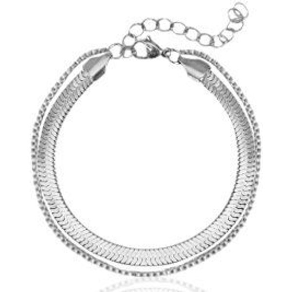 Cooles Armband in ca. 22 cm x 3mm (inkl. 5 cm Verlängerungskette) von Elektropulli