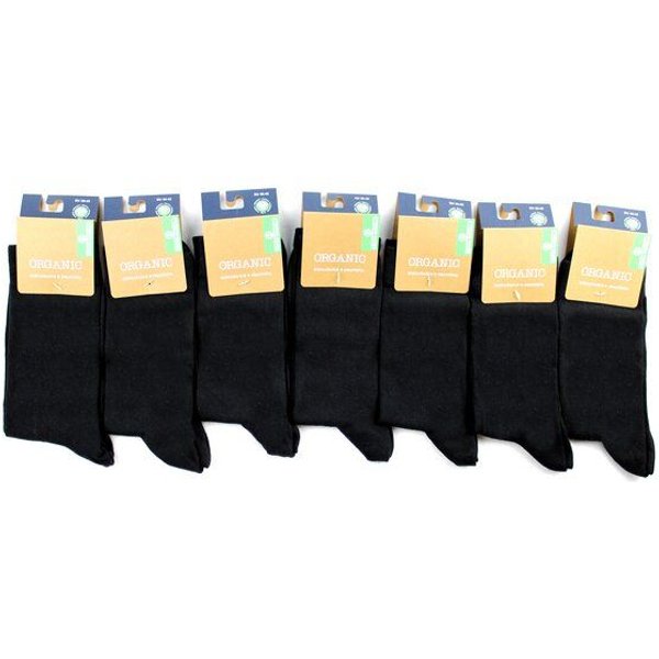 Bruno Barella GOTS zertifizierte Biobaumwolle Socken schwarz "in 7er Pack"