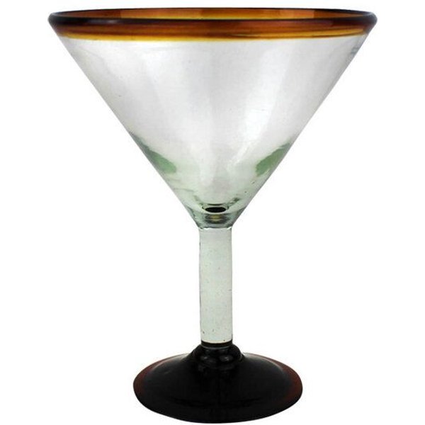 Mitienda Shop Martini Gläser 2er Set Bernstein, mundgeblasen
