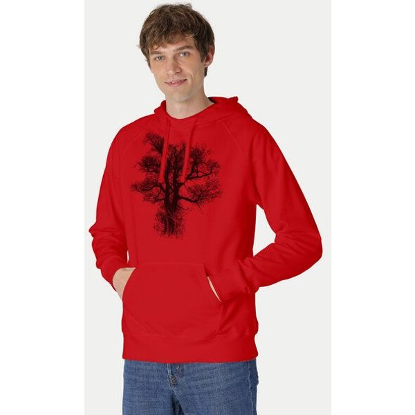 Peaces.bio - handbedruckte Biomode Bio-Herren-Kapuzensweater Chestnut