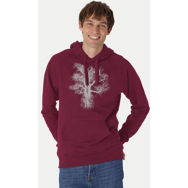 Peaces.bio - handbedruckte Biomode Bio-Herren-Kapuzensweater Chestnut