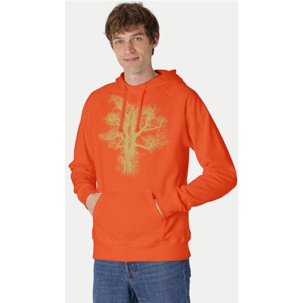 Peaces.bio - handbedruckte Biomode Bio-Herren-Kapuzensweater Chestnut