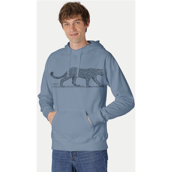 Peaces.bio - handbedruckte Biomode Bio-Herren-Kapuzensweater Leopard
