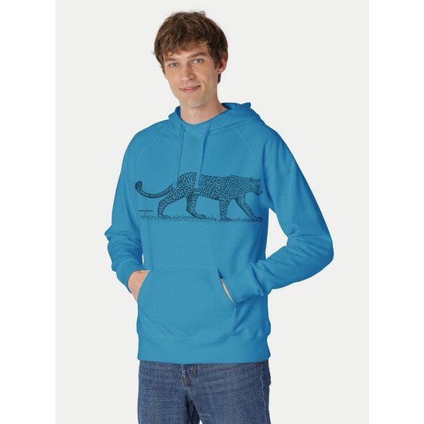 Peaces.bio - handbedruckte Biomode Bio-Herren-Kapuzensweater Leopard