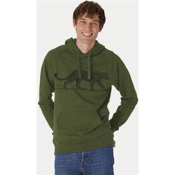 Peaces.bio - handbedruckte Biomode Bio-Herren-Kapuzensweater Leopard