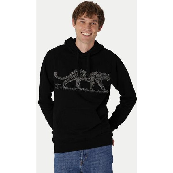 Peaces.bio - handbedruckte Biomode Bio-Herren-Kapuzensweater Leopard