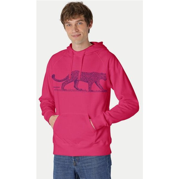 Peaces.bio - handbedruckte Biomode Bio-Herren-Kapuzensweater Leopard