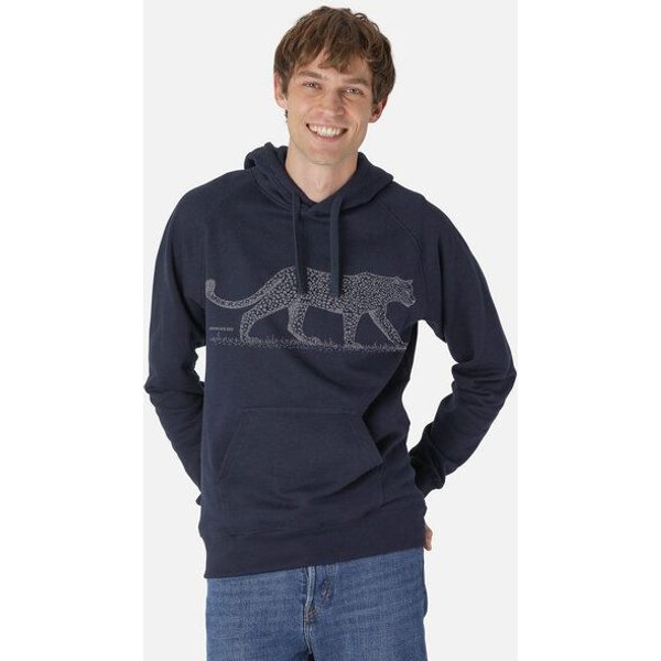 Peaces.bio - handbedruckte Biomode Bio-Herren-Kapuzensweater Leopard