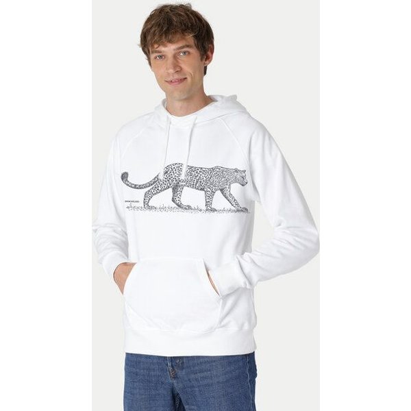 Peaces.bio - handbedruckte Biomode Bio-Herren-Kapuzensweater Leopard