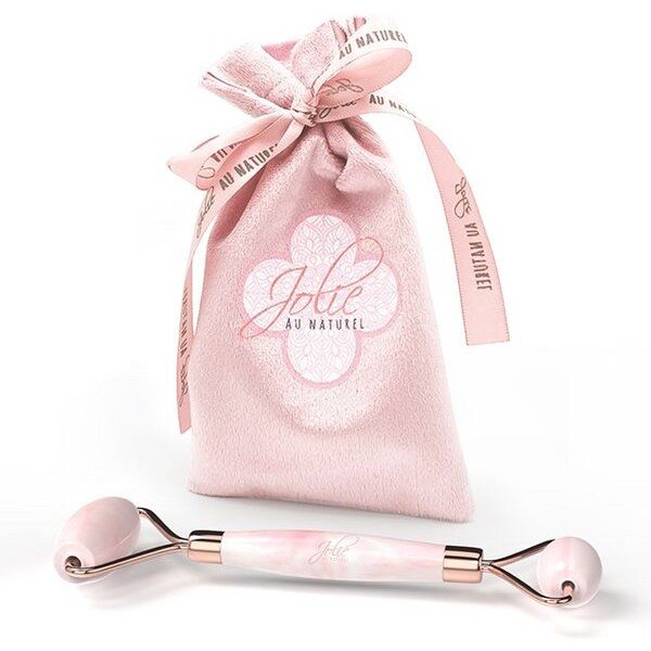Jolie au naturel Rosenquarz Roller I Beautymassage Gesichtsroller I Anti-Aging Massage