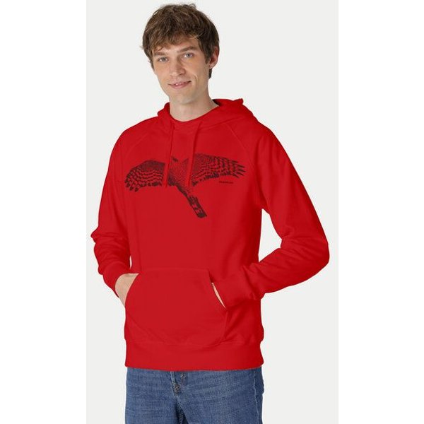 Peaces.bio - handbedruckte Biomode Bio-Herren-Kapuzensweater Sperber