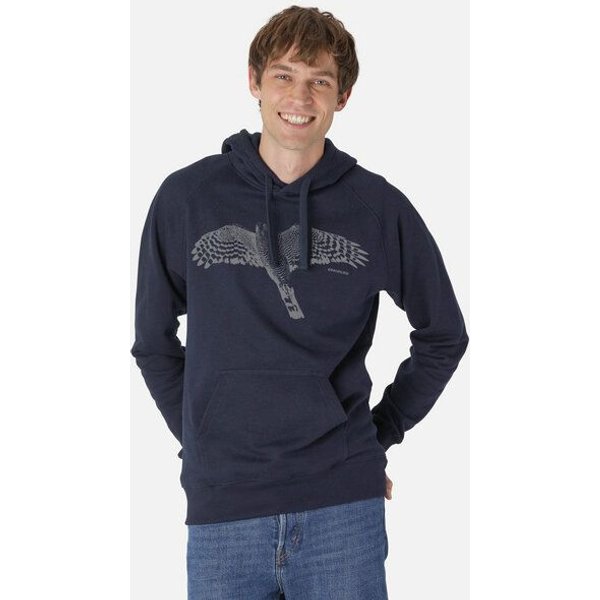 Peaces.bio - handbedruckte Biomode Bio-Herren-Kapuzensweater Sperber