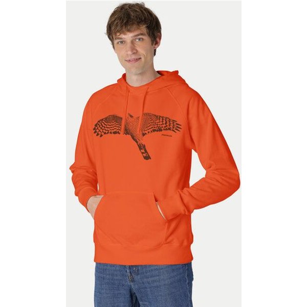 Peaces.bio - handbedruckte Biomode Bio-Herren-Kapuzensweater Sperber