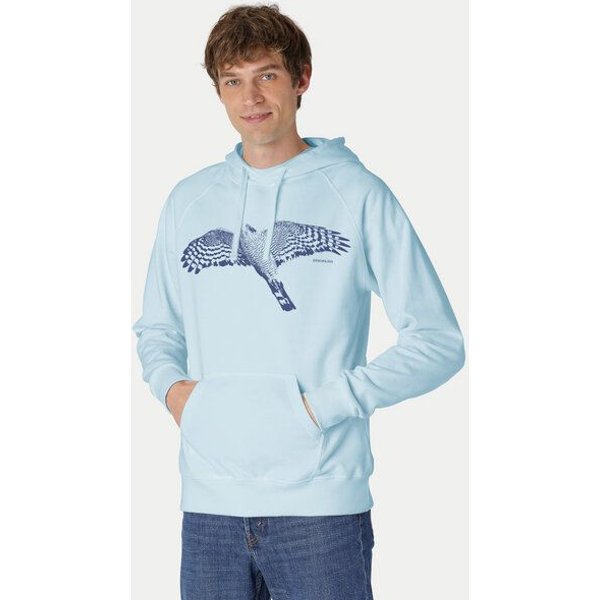 Peaces.bio - handbedruckte Biomode Bio-Herren-Kapuzensweater Sperber