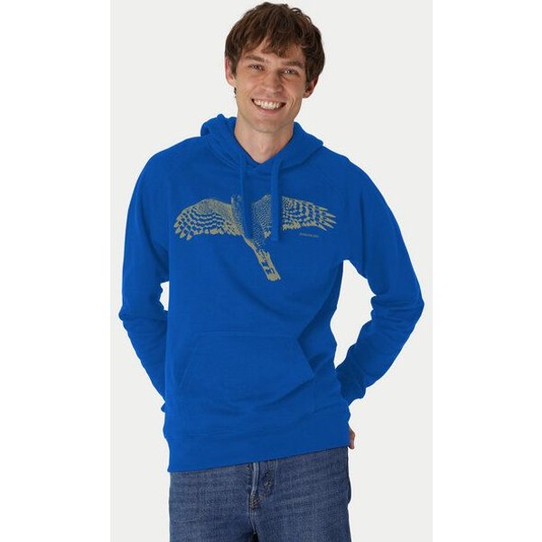 Peaces.bio - handbedruckte Biomode Bio-Herren-Kapuzensweater Sperber