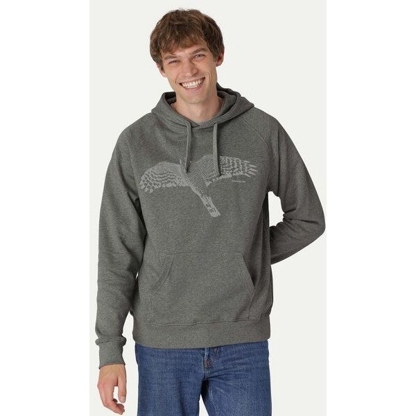 Peaces.bio - handbedruckte Biomode Bio-Herren-Kapuzensweater Sperber