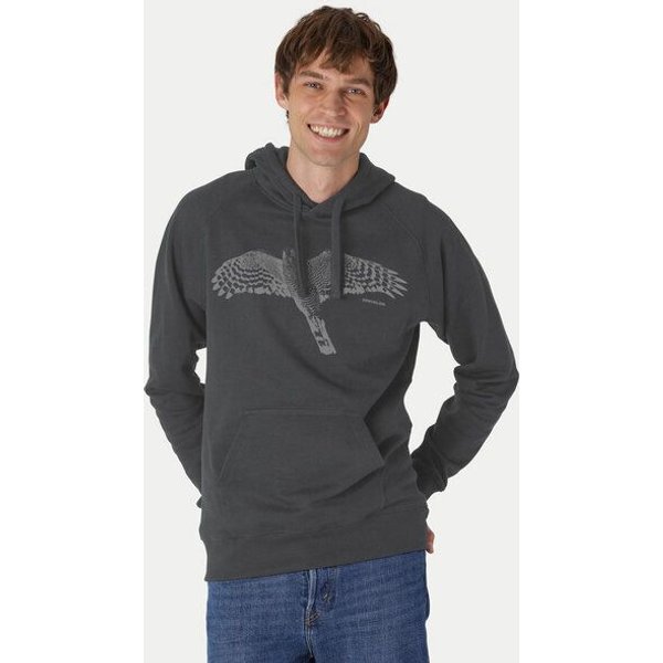 Peaces.bio - handbedruckte Biomode Bio-Herren-Kapuzensweater Sperber