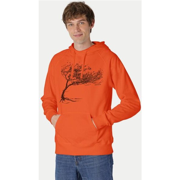 Peaces.bio - handbedruckte Biomode Bio-Herren-Kapuzensweater Windytree