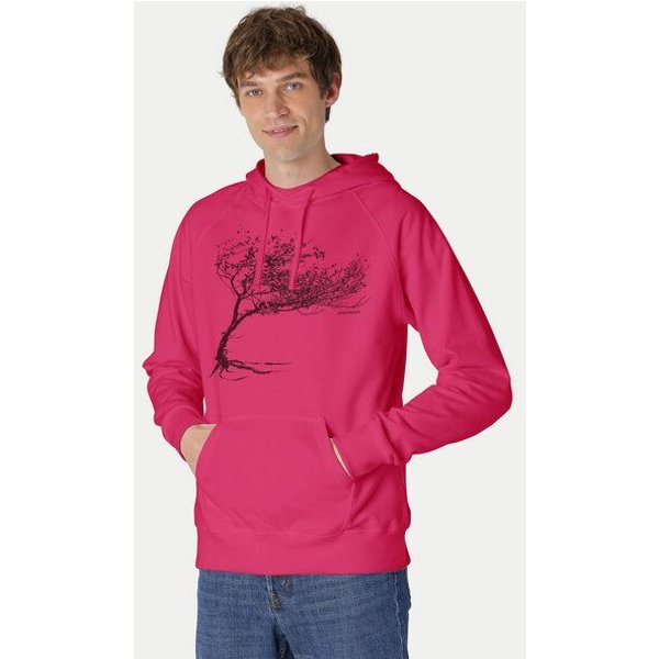 Peaces.bio - handbedruckte Biomode Bio-Herren-Kapuzensweater Windytree