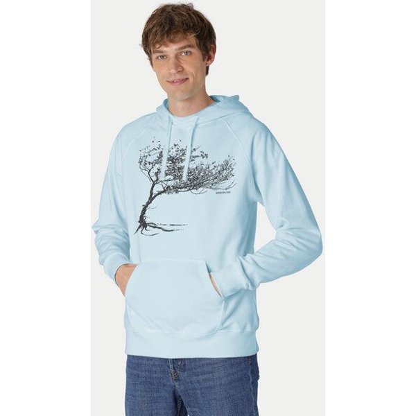 Peaces.bio - handbedruckte Biomode Bio-Herren-Kapuzensweater Windytree