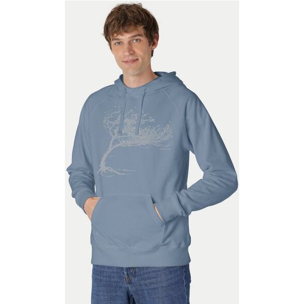 Peaces.bio - handbedruckte Biomode Bio-Herren-Kapuzensweater Windytree