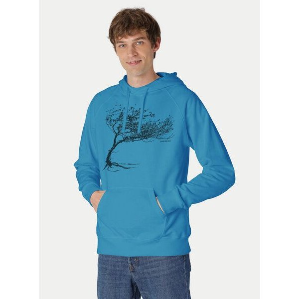Peaces.bio - handbedruckte Biomode Bio-Herren-Kapuzensweater Windytree