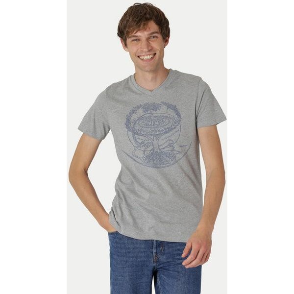 Peaces.bio - handbedruckte Biomode V-Neck Shirt Weltenesche Herren