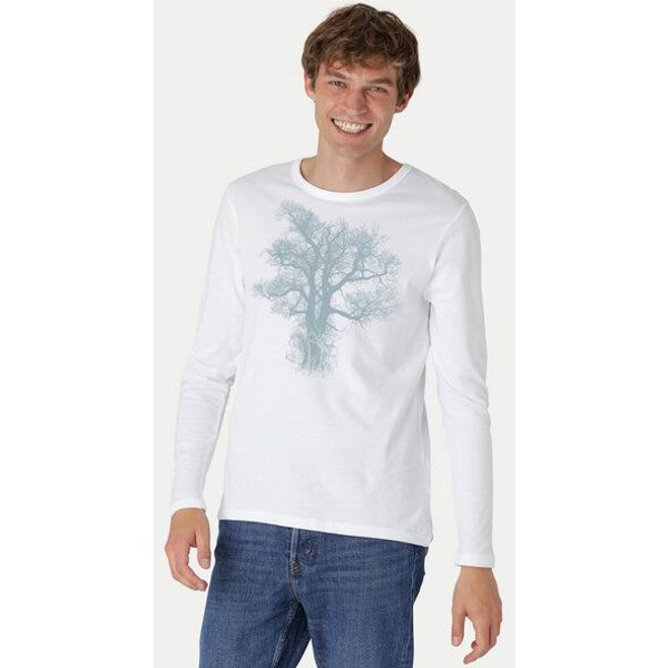 Peaces.bio - handbedruckte Biomode Bio-Herren-Langarmshirt "Chestnut"