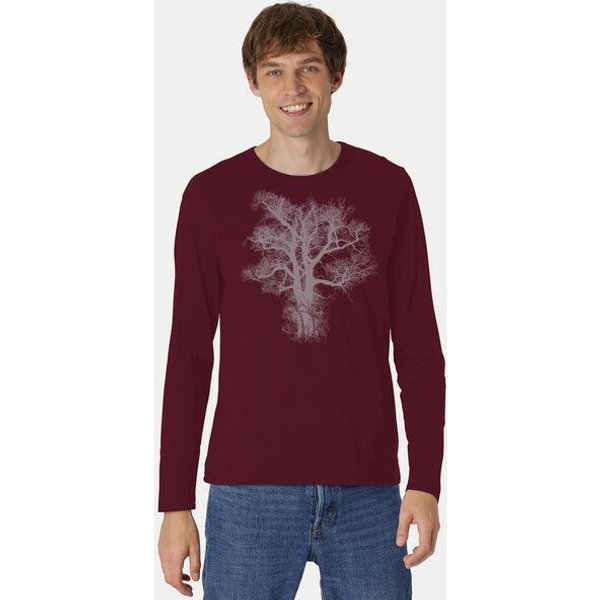 Peaces.bio - handbedruckte Biomode Bio-Herren-Langarmshirt "Chestnut"