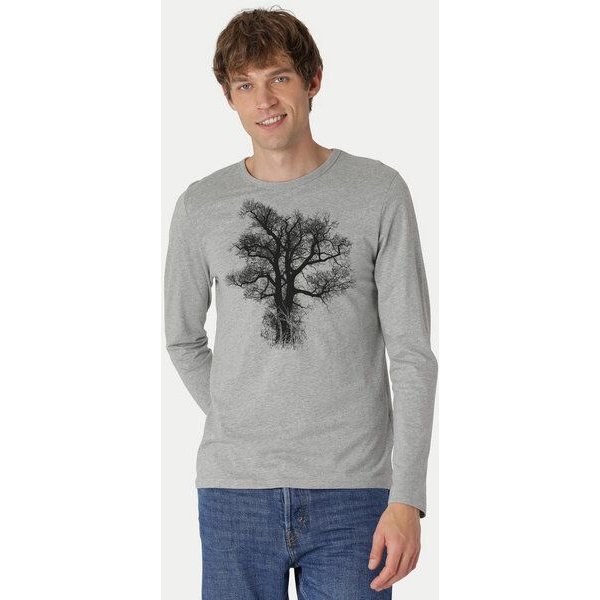 Peaces.bio - handbedruckte Biomode Bio-Herren-Langarmshirt "Chestnut"