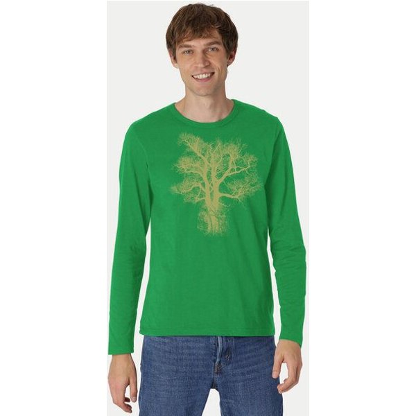 Peaces.bio - handbedruckte Biomode Bio-Herren-Langarmshirt "Chestnut"