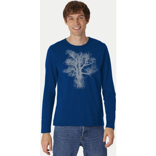 Peaces.bio - handbedruckte Biomode Bio-Herren-Langarmshirt "Chestnut"