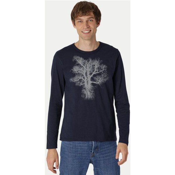 Peaces.bio - handbedruckte Biomode Bio-Herren-Langarmshirt "Chestnut"