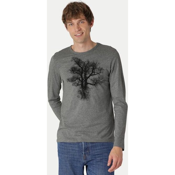 Peaces.bio - handbedruckte Biomode Bio-Herren-Langarmshirt "Chestnut"