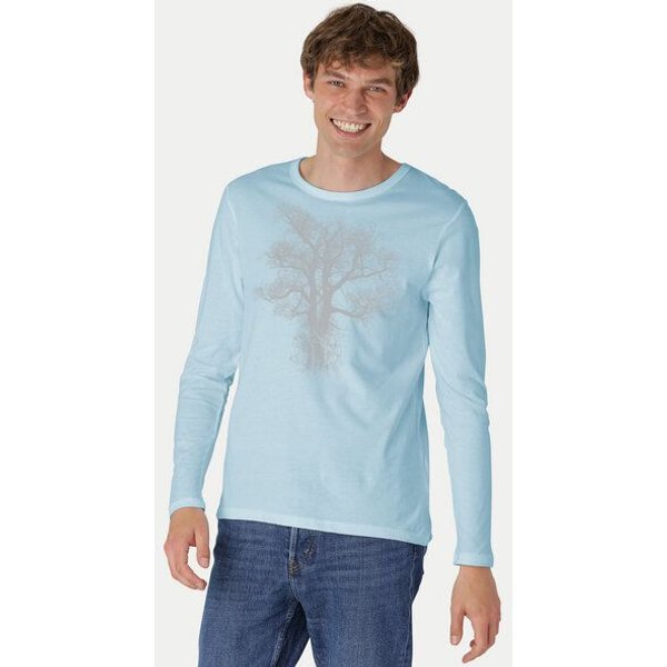 Peaces.bio - handbedruckte Biomode Bio-Herren-Langarmshirt "Chestnut"