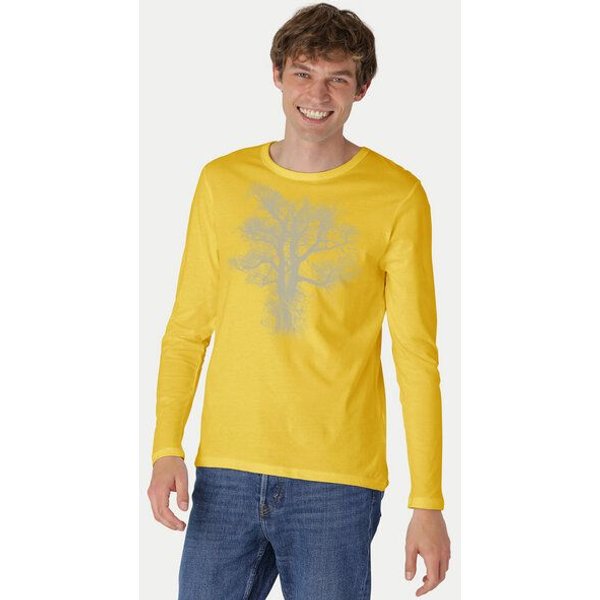 Peaces.bio - handbedruckte Biomode Bio-Herren-Langarmshirt "Chestnut"