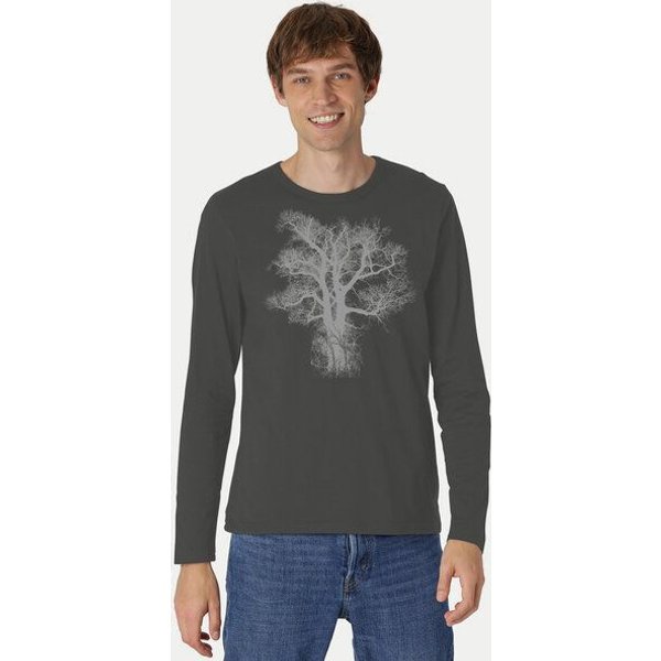 Peaces.bio - handbedruckte Biomode Bio-Herren-Langarmshirt "Chestnut"