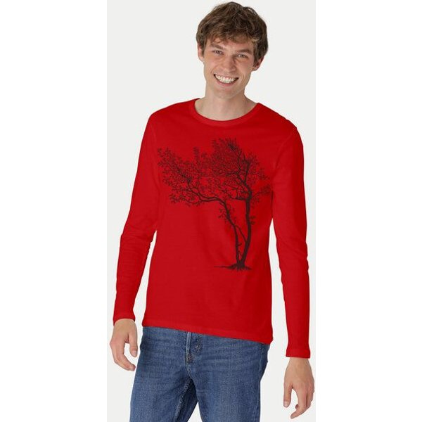 Peaces.bio - handbedruckte Biomode Bio-Herren-Langarmshirt Fancy Tree