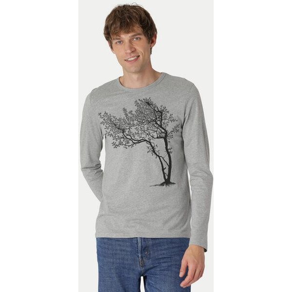 Peaces.bio - handbedruckte Biomode Bio-Herren-Langarmshirt Fancy Tree
