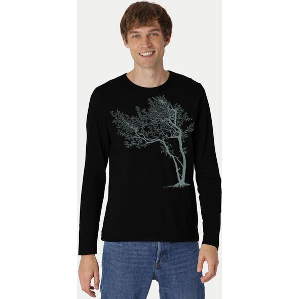 Peaces.bio - handbedruckte Biomode Bio-Herren-Langarmshirt Fancy Tree