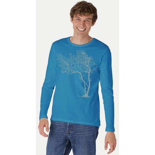 Peaces.bio - handbedruckte Biomode Bio-Herren-Langarmshirt Fancy Tree