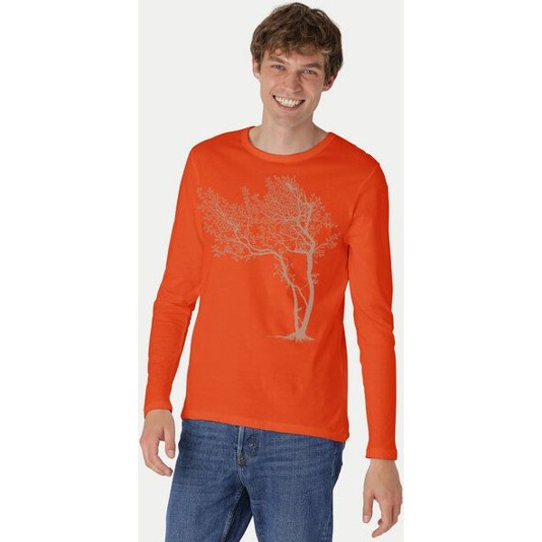 Peaces.bio - handbedruckte Biomode Bio-Herren-Langarmshirt Fancy Tree