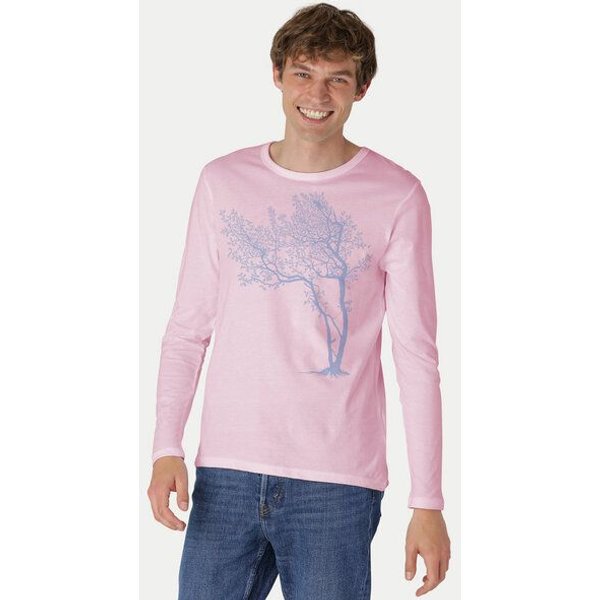 Peaces.bio - handbedruckte Biomode Bio-Herren-Langarmshirt Fancy Tree