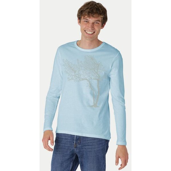 Peaces.bio - handbedruckte Biomode Bio-Herren-Langarmshirt Fancy Tree