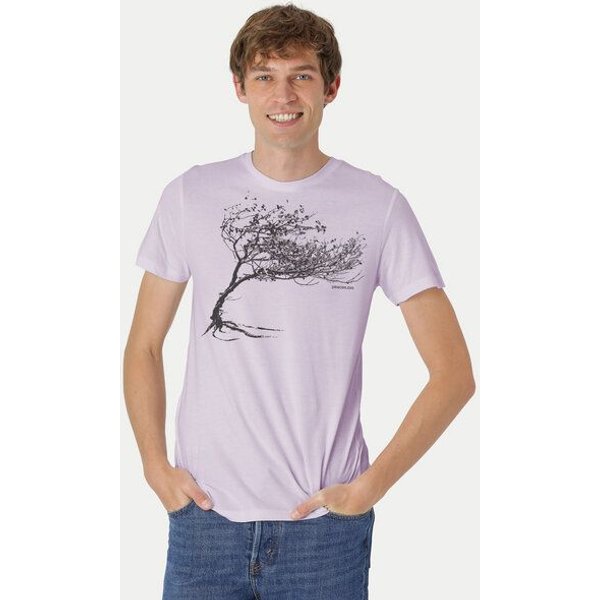 Peaces.bio - handbedruckte Biomode Bio-Herren-T-Shirt "Windy Tree"