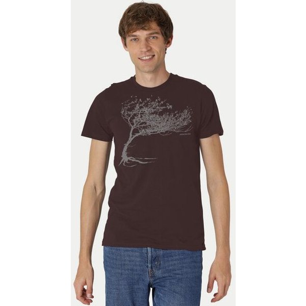 Peaces.bio - handbedruckte Biomode Bio-Herren-T-Shirt "Windy Tree"
