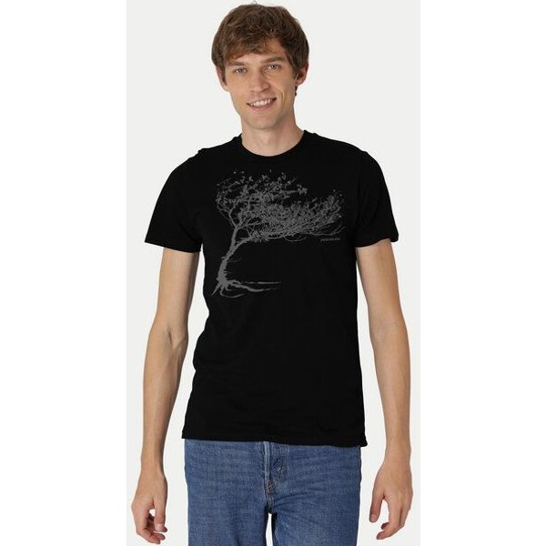 Peaces.bio - handbedruckte Biomode Bio-Herren-T-Shirt "Windy Tree"