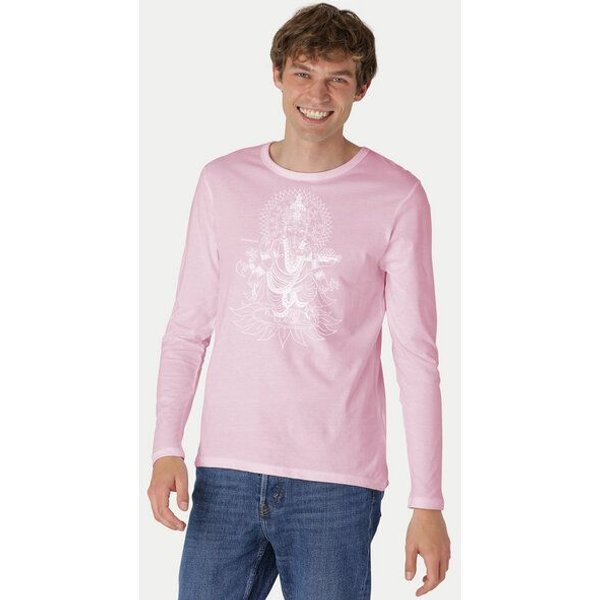Peaces.bio - handbedruckte Biomode Bio-Herren-Langarmshirt Ganesha