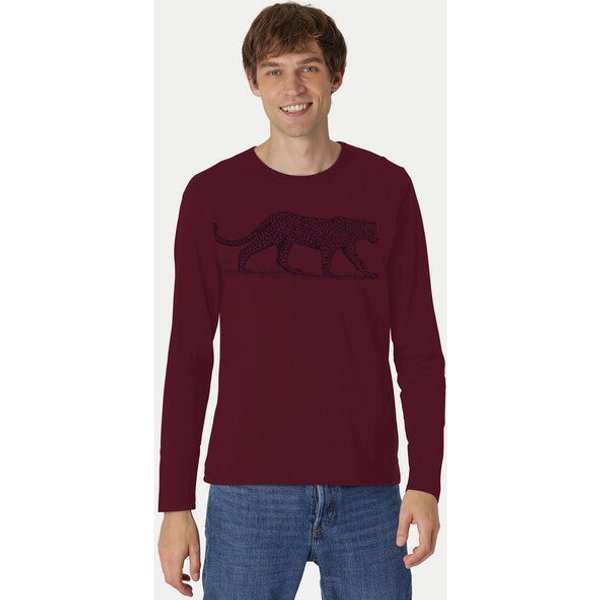 Peaces.bio - handbedruckte Biomode Bio-Herren-Langarmshirt "Leopard"