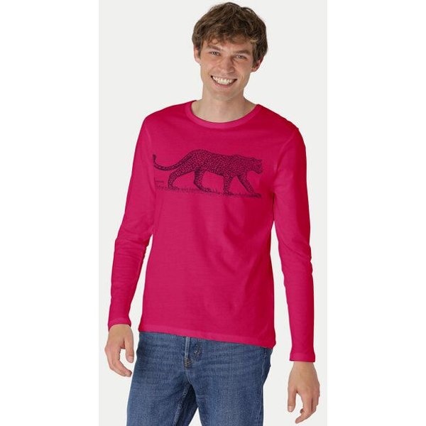 Peaces.bio - handbedruckte Biomode Bio-Herren-Langarmshirt "Leopard"